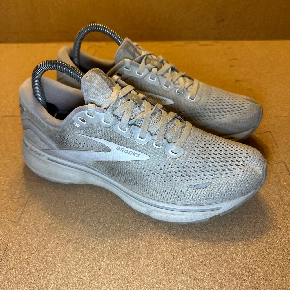 Brooks Ghost 15 Running Shoes Womens 8.5 Grey‎ Neutral Cushioned 1203801B112